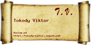 Tokody Viktor névjegykártya