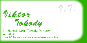 viktor tokody business card